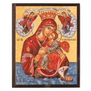 Wooden shiny icon D lithography (choice of Saint)