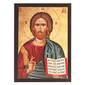 Wooden shiny icon B lithography (choice of Saint)