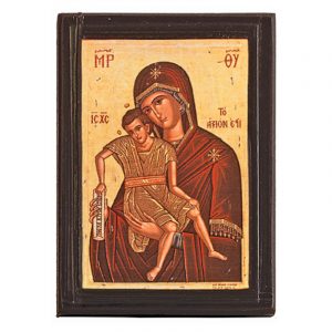 Wooden shiny icon Z lithography (choice of Saint)