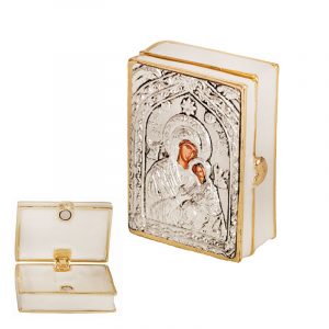 Tetravagelo silver 950° with icon decoration (choice of Saint)